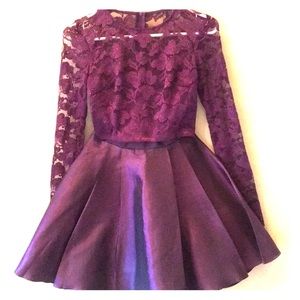 dark purple homecoming/social dance dress